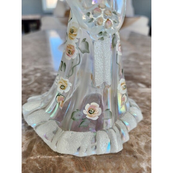 Fenton Iridescent Glass Bridesmaid, Hand Painted And Signed - Picture 2 of 6